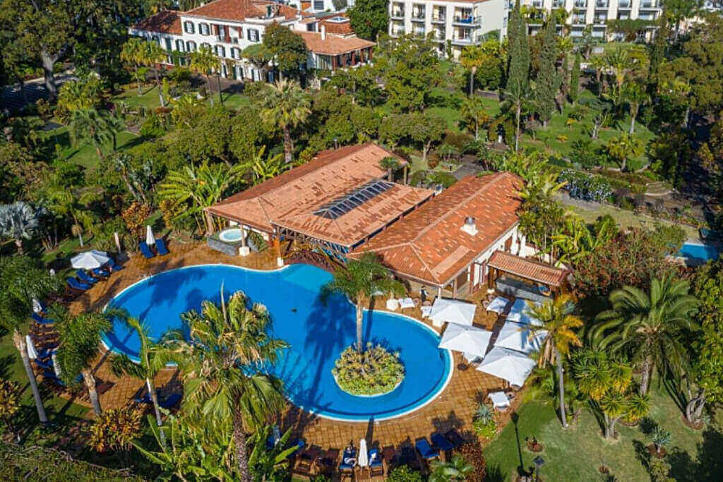Vista de Topo da Quinta Jardins do Lago no Funchal